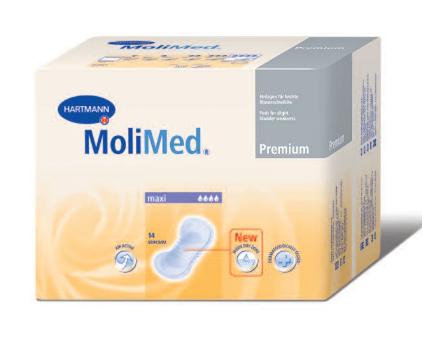 MoliMed Absorbent Polymer Unisex Disposable Bladder Control Pad