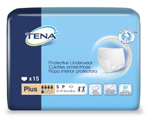 Adult Absorbent Underwear TENA¬ Protective Plus Pull On Small Disposable Heavy Absorbency BG of 15
