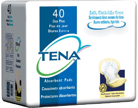 Bladder Control Pad TENA¬ Day Plus Heavy Absorbency Polymer Disp. PK of 40