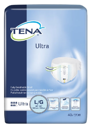 Adult Incontinent Brief TENA¬ Ultra Tab Closure Large Disposable Heavy Absorbency CS of 80