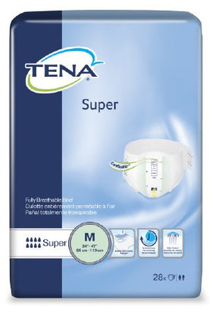 Adult Incontinent Brief TENA¬ Super Tab Closure Medium Disposable Heavy Absorbency BG of 28