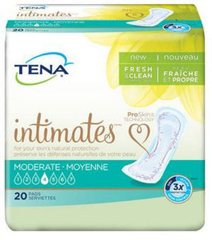 Bladder Control Pad TENA¬ Intimates» 11 Inch Length Moderate Absorbency Polymer Female Disposable PK of 20