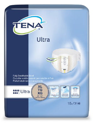 Adult Incontinent Brief TENA¬ Ultra Tab Closure X-Large Disposable Heavy Absorbency BG of 15