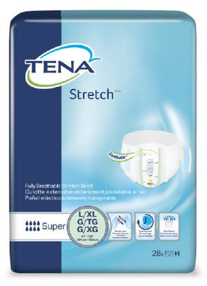 Adult Incontinent Brief TENA¬ Stretch Super Tab Closure Large / X-Large Disposable Heavy Absorbency BG of 28