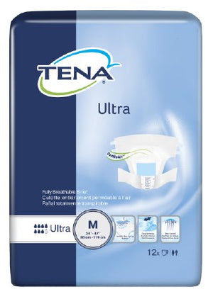 Adult Incontinent Brief TENA¬ Ultra Tab Closure Medium Disposable Moderate Absorbency BG of 12