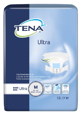 Adult Incontinent Brief TENA¬ Ultra Tab Closure Medium Disposable Moderate Absorbency CS of 96