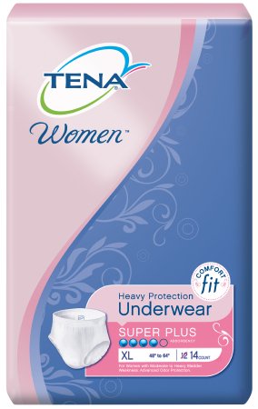 Adult Absorbent Underwear TENA¬ Women» Pull On X-Large Disposable Heavy Absorbency CS of 56