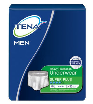 Adult Absorbent Underwear TENA Men Pull On Medium / Large Disposable Heavy Absorbency BG of 16