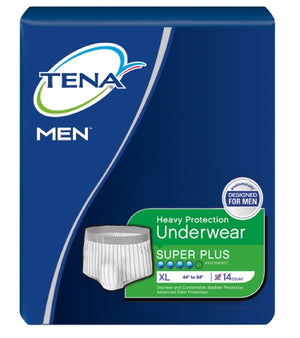 Adult Absorbent Underwear TENA Men Pull On X-Large Disposable Heavy Absorbency BG of 14