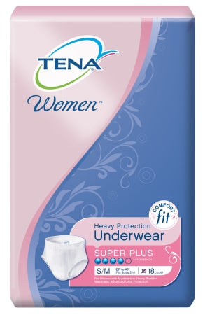 Adult Absorbent Underwear TENA¬ Women» Pull On Small / Medium Disposable Heavy Absorbency BG of 18