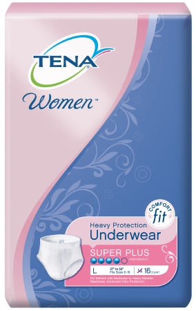 Adult Absorbent Underwear TENA¬ Women» Pull On Large Disposable Heavy Absorbency BG of 16