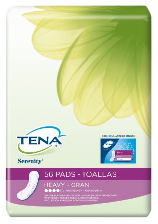 Bladder Control Pad TENA¬ Serenity¬ 13 Inch Length Heavy Absorbency Polymer Female Disposable PK of 56