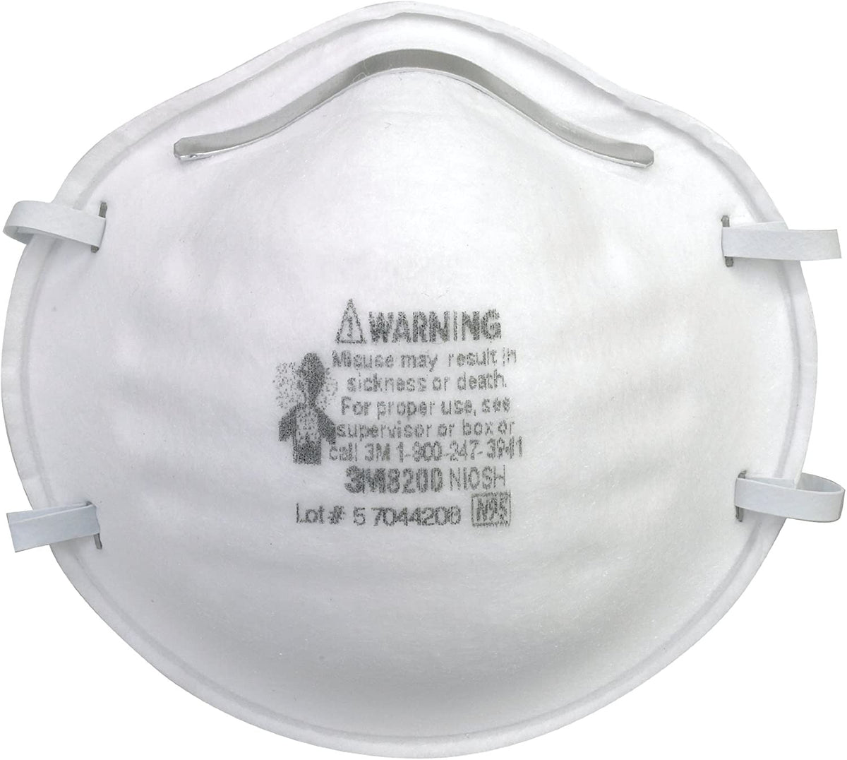 3M 8200 N95 Particulate Respirator, Box of 20