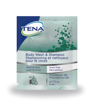Shampoo and Body Wash TENA¬ 0.17 oz. Individual Packet Unscented CS of 500