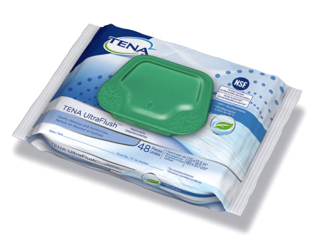 Personal Wipe TENA¬ UltraFlush» Soft Pack Aloe / Vitamin E / Chamomile Scented 48 Count CS of 676