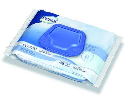 Bath Wipe TENA¬ Classic Soft Pack Aloe / Vitamin E / Chamomile Scented 48 Count PK of 48