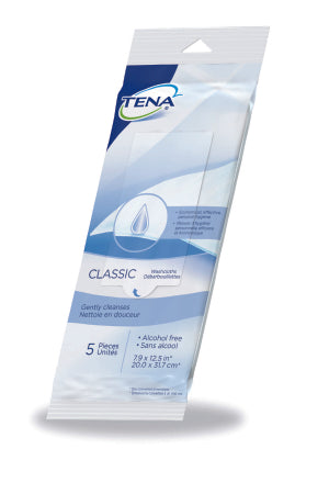 Bath Wipe TENA¬ Classic Soft Pack Aloe / Vitamin E / Chamomile Scented 5 Count CS of 500