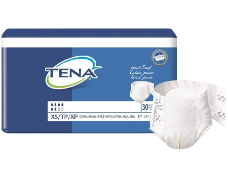 Youth Incontinent Brief TENA¬ Tab Closure X-Small Disposable Moderate Absorbency PK of 30