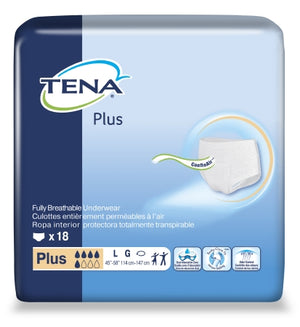 Adult Absorbent Underwear TENA¬ Plus Pull On Large Disposable Heavy Absorbency CS of 72