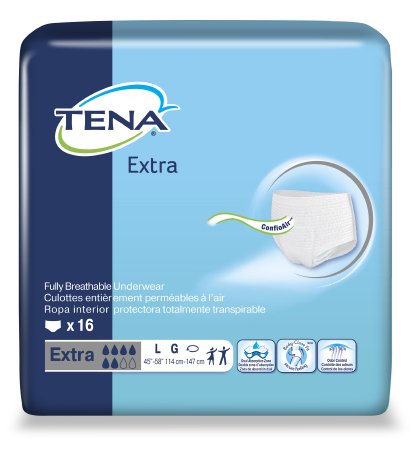 Adult Absorbent Underwear TENA¬ Extra Pull On Large Disposable Heavy Absorbency BG of 16