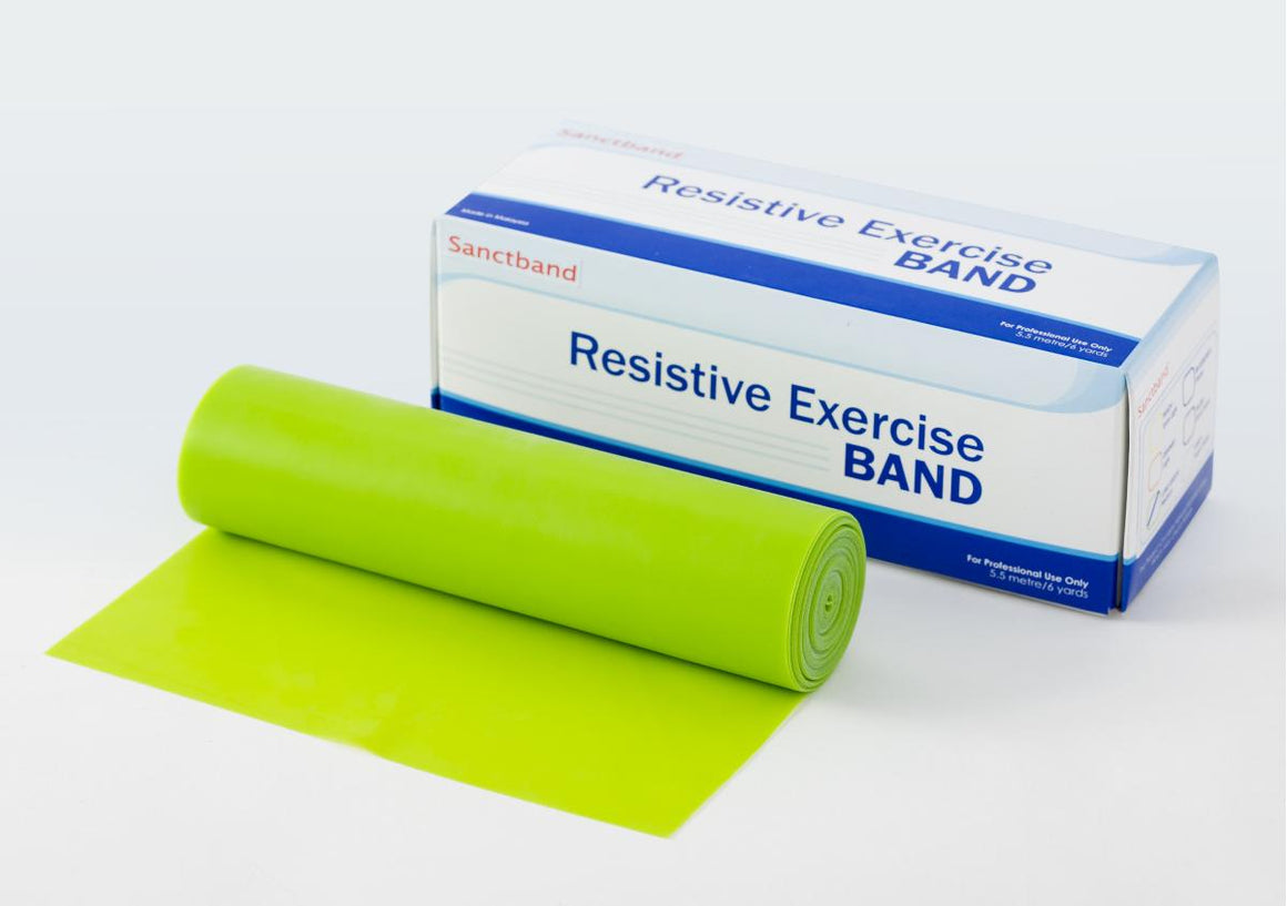 Exercise Bands by Sanctuary Health,Lime Green,6.000 YD, Each