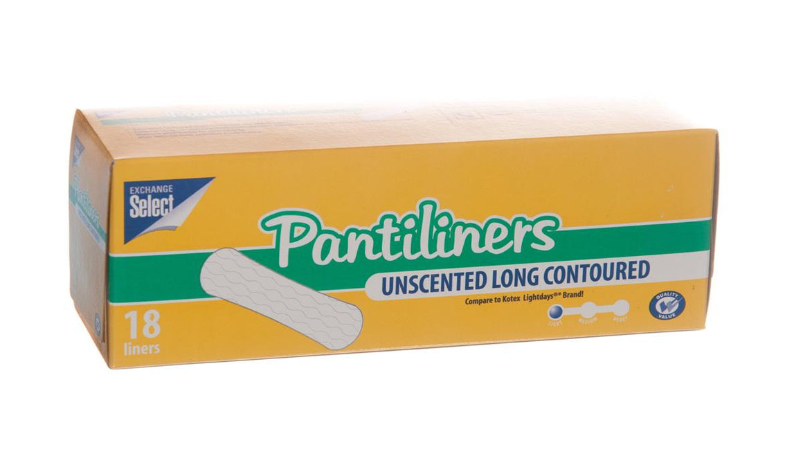 Long Contoured Panty Liners, Case of 324