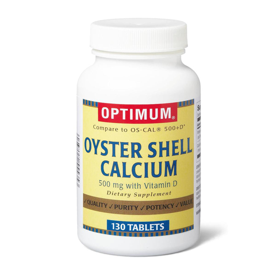 Oyster Shell Calcium with Vitamin D Tablets, Bottle