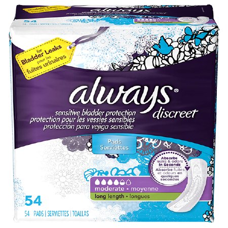 Always Discreet Absorbent DualLock Female Disposable Incontinence Liner