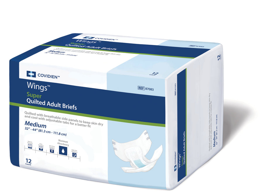 Wings Absorbent Disposable Adult Incontinent Brief Tab Closure