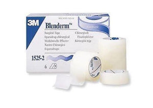 3M 1525-1_BX BLENDERM Medical Waterproof Plastic Tape 1'' x 5 yds Box of 12