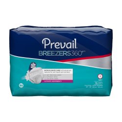 Prevail Breezers 360¡ Absorbent Disposable Adult Incontinent Brief Tab Closure
