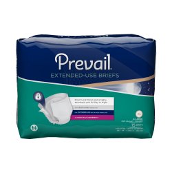 Prevail PM Extended Use Disposable Adult Incontinent Brief Tab Closure