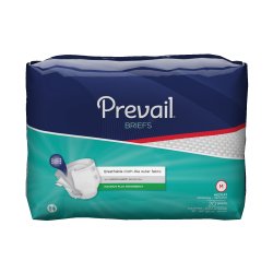 Prevail Absorbent Disposable Adult Incontinent Brief Tab Closure