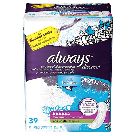 Always Discreet Maxi Absorbent DualLock Female Disposable Incontinence Liner