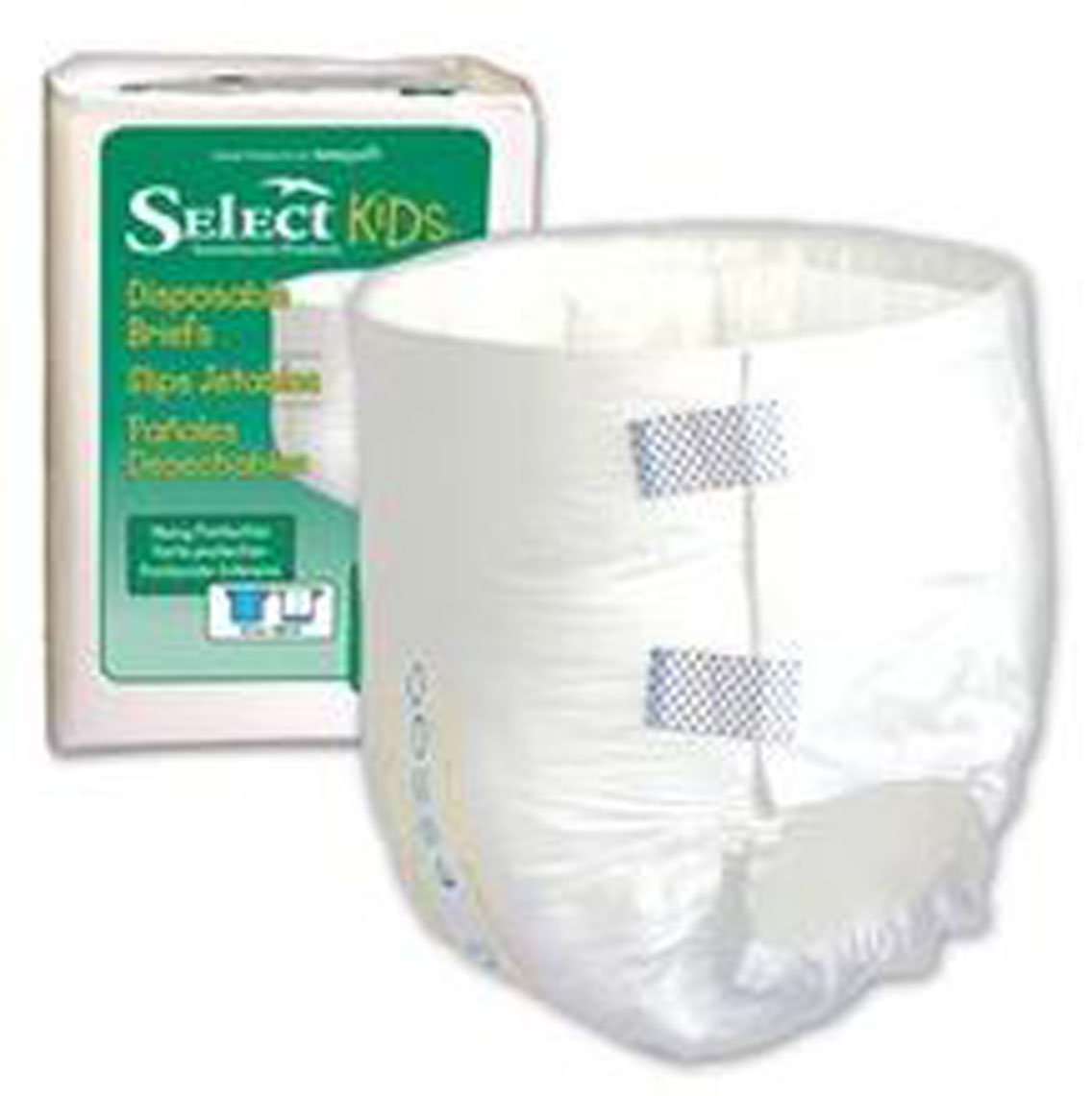 Select Absorbent Disposable Youth Incontinent Brief Tab Closure