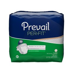 Prevail Per Fit Absorbent Disposable Adult Incontinent Brief Tab Closure