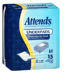 Attends¨ Discreet Disposable Polymer Absorbent Underpad