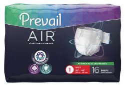 Prevail Air Absorbent Disposable Adult Incontinent Brief Tab Closure