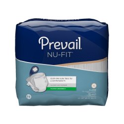 Prevail Nu Fit Absorbent Disposable Adult Incontinent Brief Tab Closure