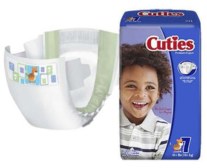 Cuties Absorbent Disposable Baby Diaper Tab Closure