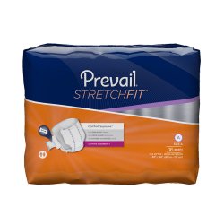 Prevail Stretchfit Absorbent Disposable Adult Incontinent Brief Tab Closure