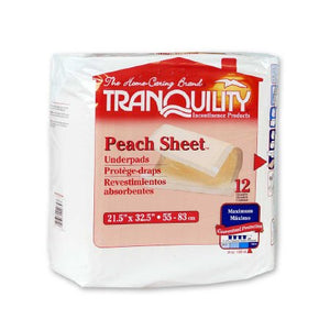 Tranquility¨Peach Sheetª Disposable Polymer Absorbent Underpad