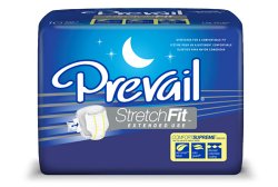 Prevail StretchFit Absorbent Disposable Adult Incontinent Brief Tab Closure