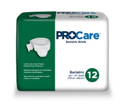 ProCare Absorbent Disposable Adult Incontinent Brief Tab Closure
