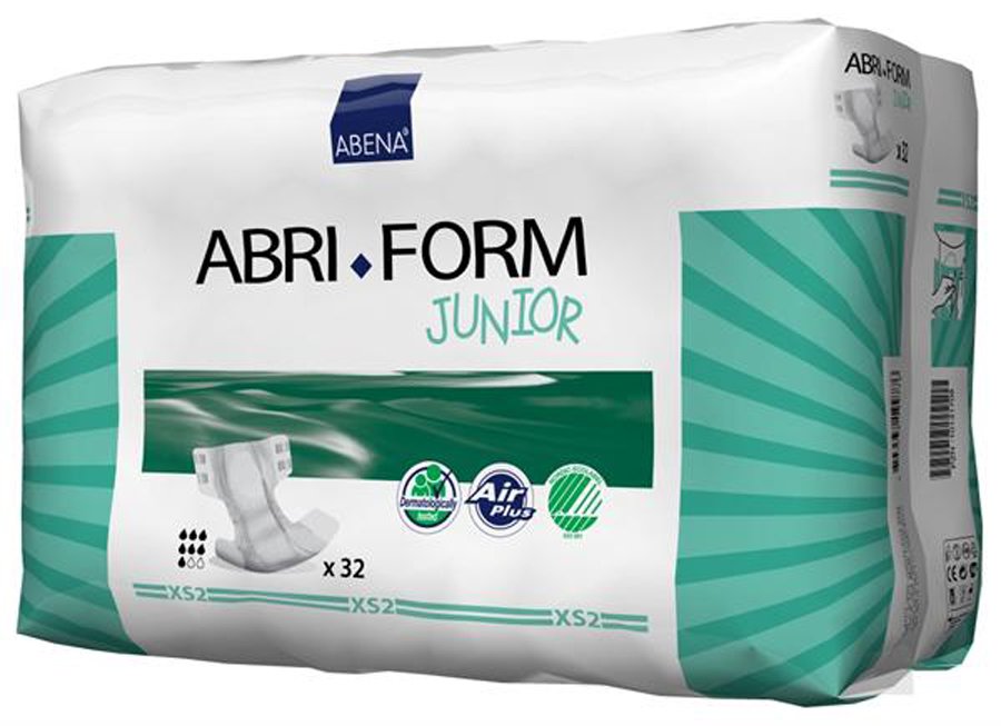 Abri Form Absorbent  Junior Youth Disposable Incontinent Brief Tab Closure