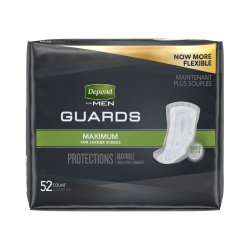 Depend Absorbent Male Disposable Bladder Control Pad