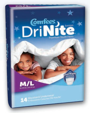 Comfees DriNite Absorbent Disposable Pull On Youth Underwear