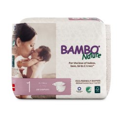Bambo Nature Absorbent Disposable Baby Diaper Tab Closure